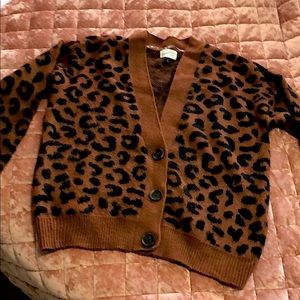 Leopard print cardigan